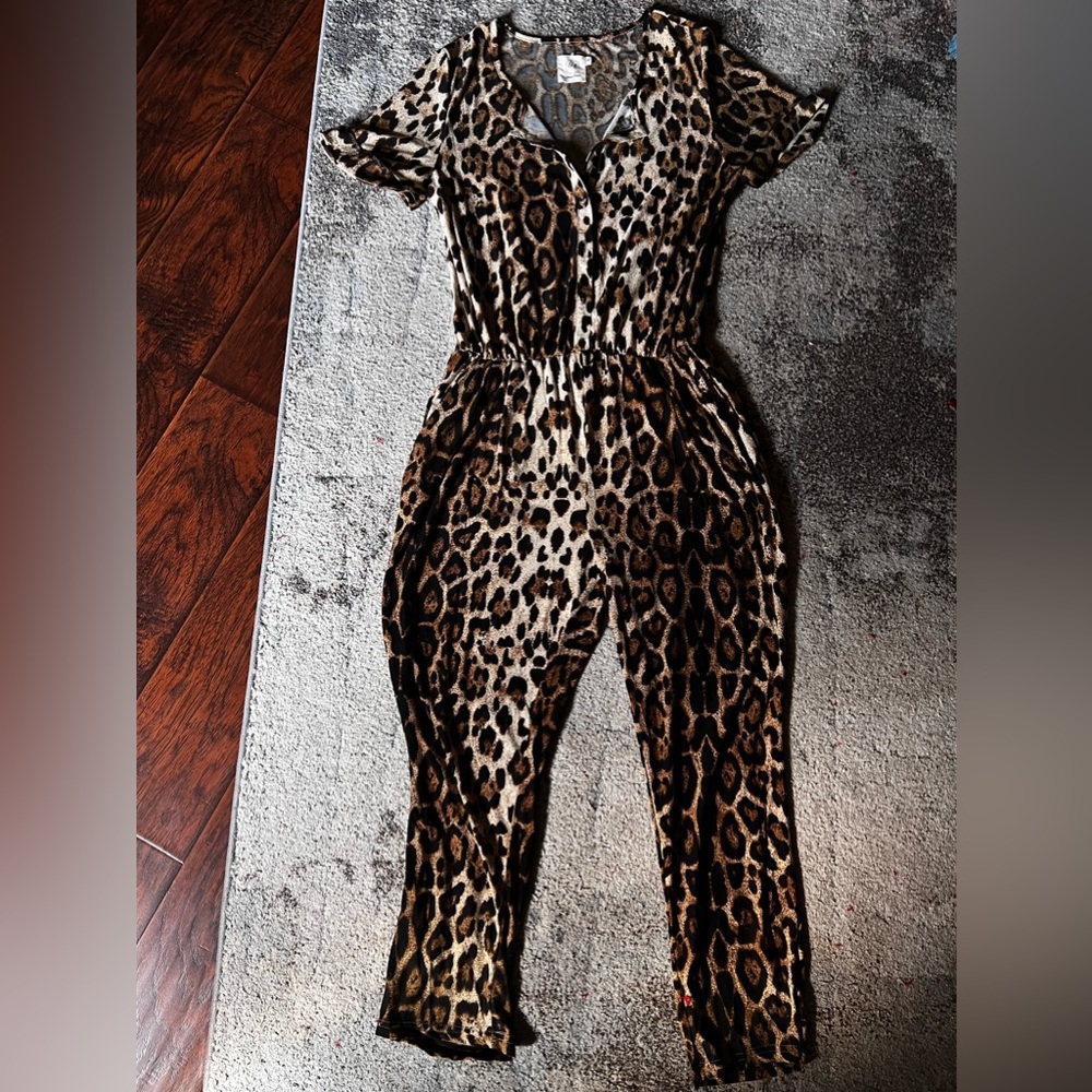 Cheetah print jumpsuit